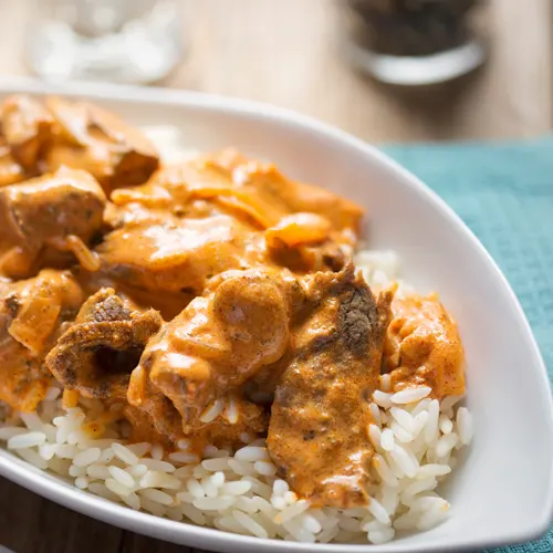 picture of Healthy beef and mushroom stroganoff